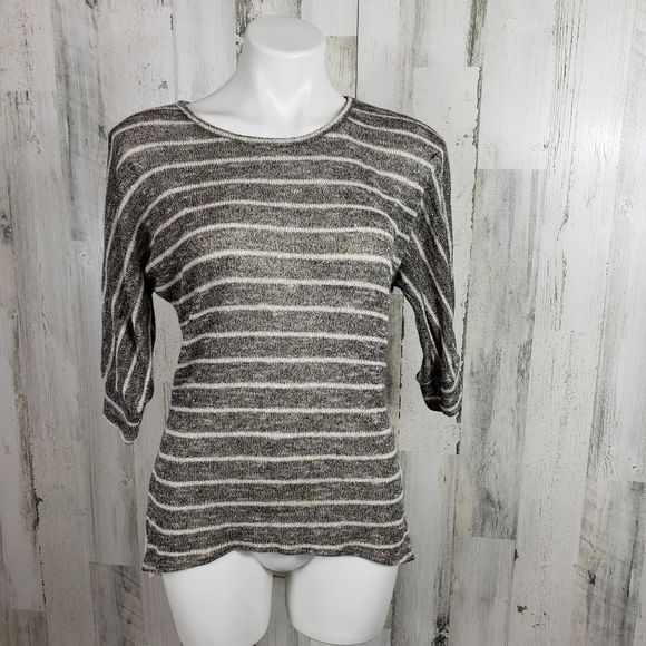 BCX sparkly high low long sleeve shirt size medium - Picture 2 of 7